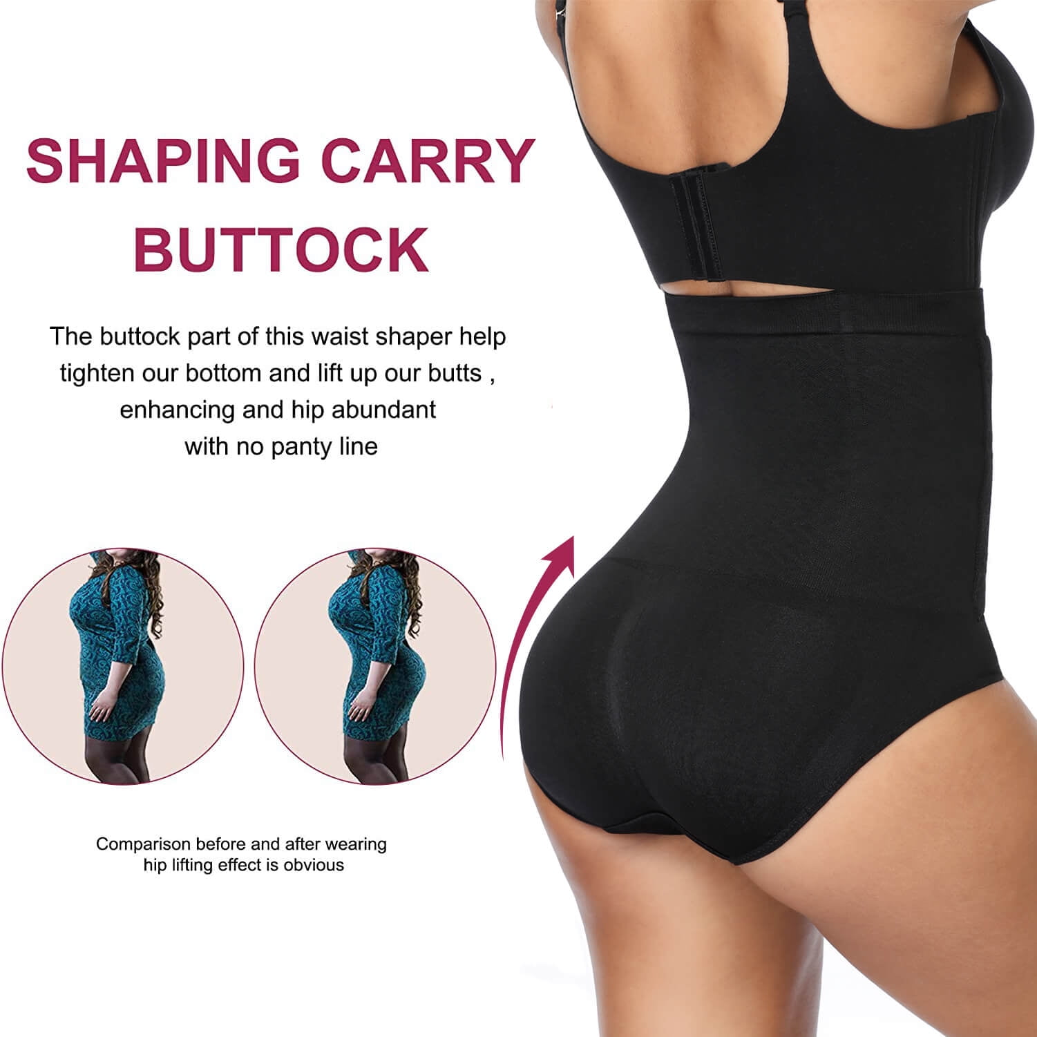 Shapewear for Women Faja Waist Trainer Tummy Control Butt Lifter Panties Hi-Waist Stomach Body Shaper Underwear Postpartum Girdle