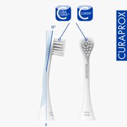 Curaprox Hydrosonic Sensitive Duo Brush Heads, 2-Pack for Gentle Gum Care and Precision Cleaning