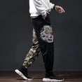 thumbnail image 2 of WEAIXIMIUNG Men Pants Dress Loose Mens Japanese Retro Trend Plus Size Embroidered Color Matching Casual Trousers, 2 of 4