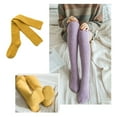 thumbnail image 2 of SIEYIO Women Winter Thigh High Fuzzy Slipper Socks Solid Color Over Knee Warm Stockings, 2 of 20