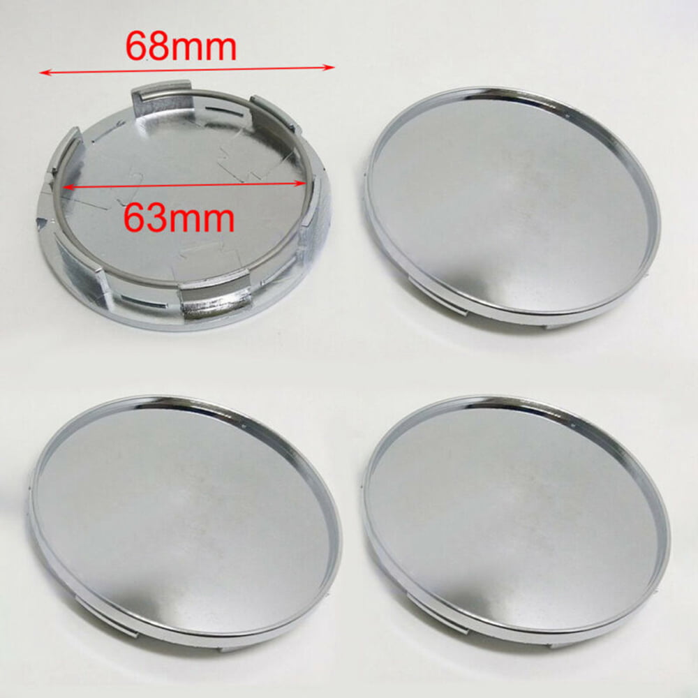 20x /lot  wheel rim center cap caps insert cover 2.25" 2-1/2" 60mm Chrome Silver 