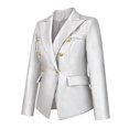 thumbnail image 3 of Vedolay Suit Jackets for Women Fashion Blazer Jackets Long Sleeve Business Suit Jackets with Pockets,Silver M, 3 of 5