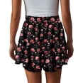 thumbnail image 4 of Pantalones cortos Onlypuff Flowy Chiffon con volantes Red Bud para mujer, 4 of 5