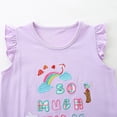 thumbnail image 5 of XEGLSBU Girls Summer Outfits Set Girls Outfit Floral Embroidery Bunny Print Sleeveless Top and Shorts Two Piece Casual Toddler (Purple-D Size 3-4 Years), 5 of 6