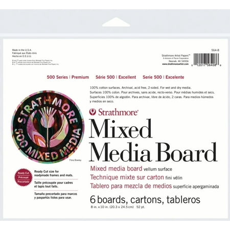 Mix Board - Strathmore Mixed Media Board 500 Series, 8in x 10in, 6/Pkg.