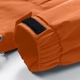 thumbnail image 5 of Men's Cargo Jacket, Loose Fit Hooded Coat With Half Zipper, Spliced Multi-Pocket Design For Outdoor & Work Orange XL, 5 of 8