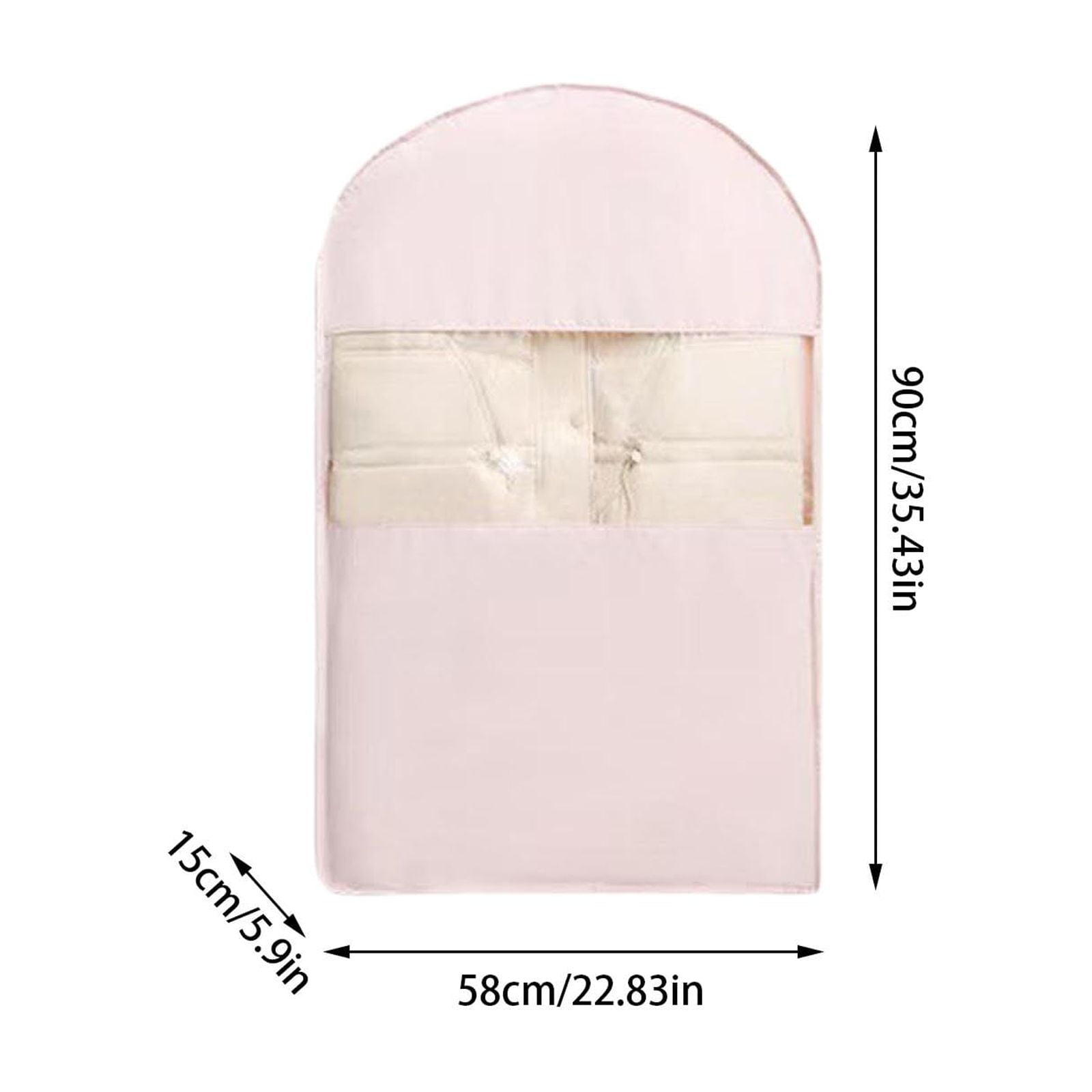 2025 Space Saving Hanging Garment Bag with Self-Compression Zipper, Pink Closet Organizer for Down Coats & Winter Clothes, Dust Proof Clothes Protector with Compact Storage Design