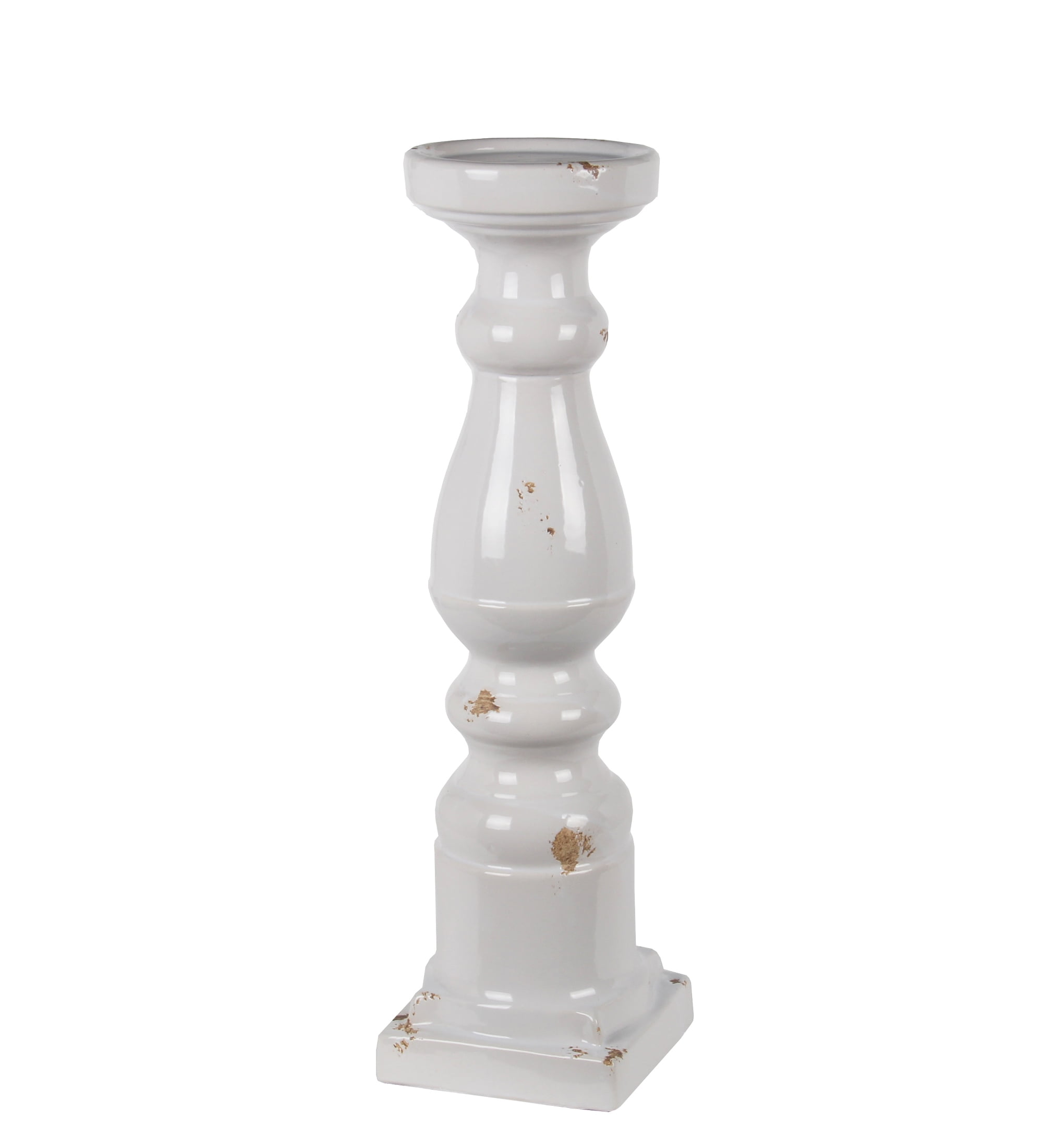 Large White Ceramic Candle Holder