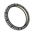 thumbnail image 7 of Kdxio White And Black Plaid Pattern Print Elastic Stretch Steering Wheel Cover,Auto Steering Wheel Cover,15 Inch Anti-Slip,Warm in Winter and Cool in Summer,Fit Suvs,Vans Cars,Trucks, 7 of 7