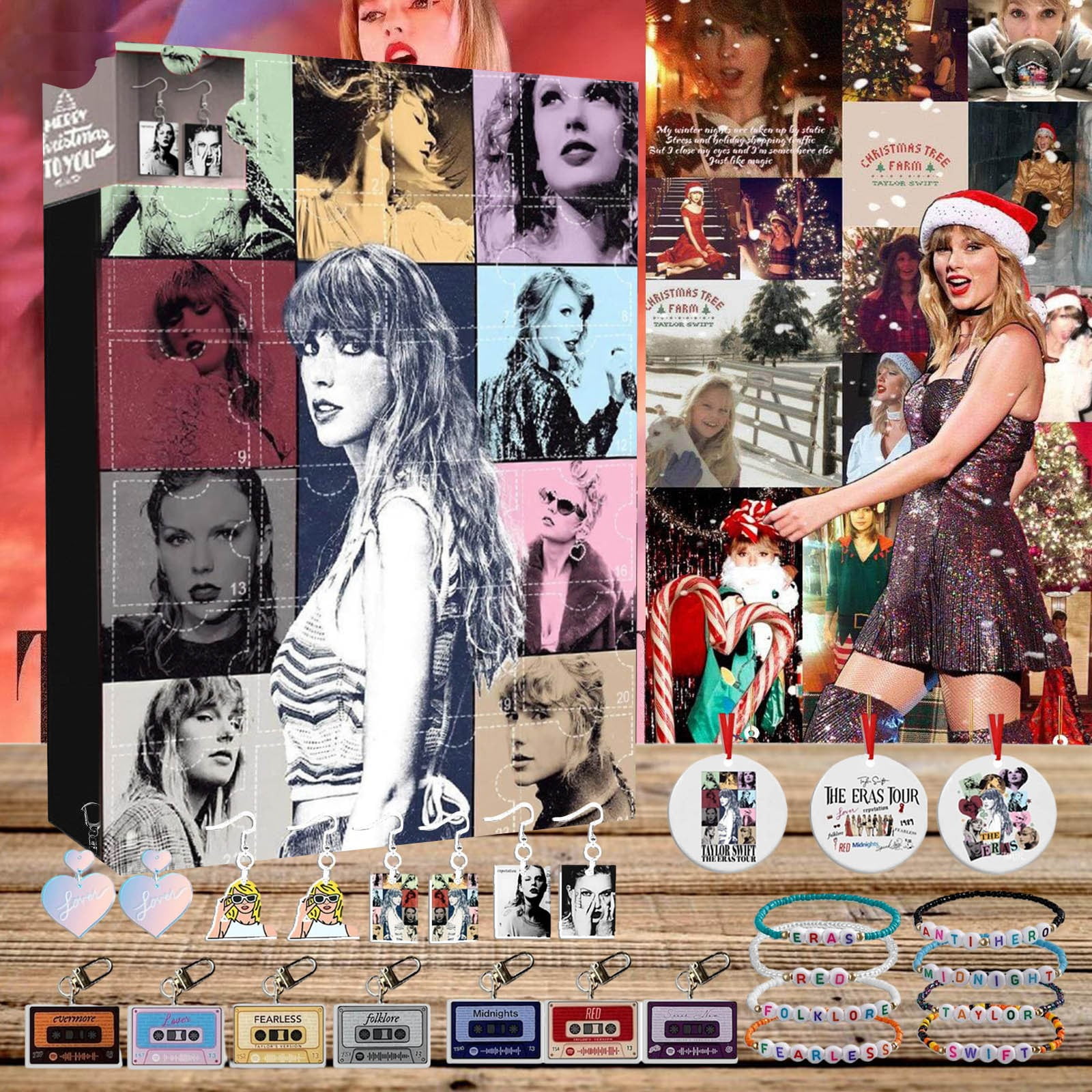  Taylor Swift 1989 Christmas Vacation Advent Calendar 2023,Taylor  Swift Advent Calendar 2023 for Adult Kids,24-Days Christmas Countdown  Calendar Jewelry Charm Bracelet Taylor Swift Gift Ideas 01 (A) : Home &  Kitchen