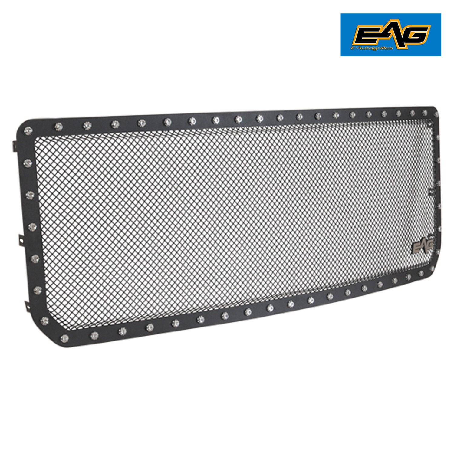 EAG Rivet Black Stainless Steel Wire Mesh Grille Fit for 15-18 GMC Sierra 2500HD/3500HD 