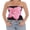 Black, variant on Women Tube Tops Flower/Zebra Pattern Print Strapless Tops Summer Fashion Backless Bandeau Shirts Streetwear