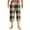 Brown, variant on ShomPort Capris for Mens Drawstring Plaid Pattern Elastic Waist Loose Cropped Pants Outdoor Casual Homewear with Pockets