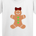 thumbnail image 4 of Inktastic Cute Gingerbread Girl with Red Plaid Bow Youth T-Shirt, 4 of 5