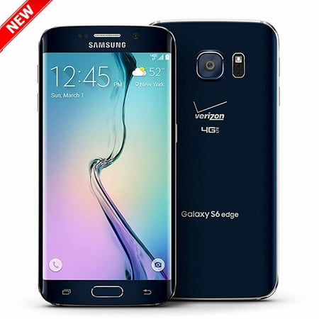 New Galaxy S6 Edge 64GB G925V Verizon Wireless 4G LTE 5.1'' AMOLED Dispaly 3GB RAM 16MP Smartphone by Samsung  - Black
