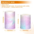 thumbnail image 3 of 2 PCS Flameless Candles with Remote Timer LED Battery Operated Flickering Candle Light for Wedding Table Home Decoration Gifts Rainbow Gradient Stars, 3 of 7