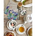 thumbnail image 4 of Hello Spring Kitchen Dish Towels for Drying Dishes Set of 4, Pastoral Purple Bottle Floral Wooden Plaid Waffle Weave Microfiber Hand Tea Bathroom Towels Quick Dry & Absorbent Towel 15.7x23.6, 4 of 7