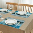 thumbnail image 6 of Heat Resistant Non-Slip Placemats Set of 4 - Modern Abstract Art - Washable Table Mats for Home Wedding Restaurant - Blue and Grey, 18"X12", 6 of 7