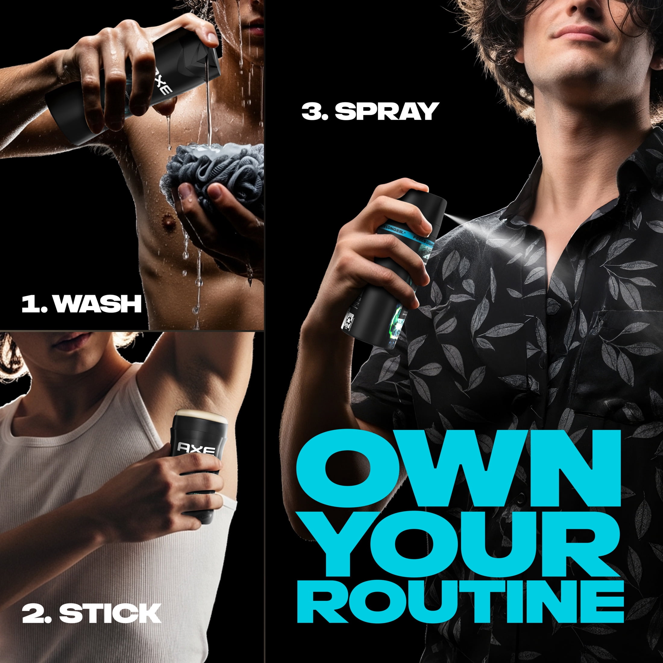 AXE Fine Fragrance Collection Body Spray 72 Hour Freshness Aqua Bergamot Aluminum Free, 2.9 oz