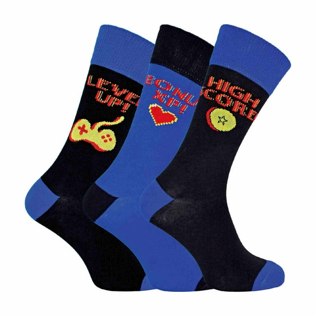 Sock Snob - Mens 3 Pack Retro Gaming Funky Novelty Video Game Socks