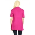thumbnail image 4 of Women's Jersey Short Sleeve Solid Open Front Draped Casual Work Office Wear Cardigan (S-3XL), 4 of 5
