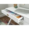 thumbnail image 3 of Posey Side Storage Desk, White, 3 of 8