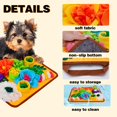 thumbnail image 2 of Snuffle Mat for Dogs, Sniff Mat Slow Feeding Mat for Small Pets Cats, Rabbits - Help Stress Relief and Training - Stimulate Your Pet's Foraging Skills! (Orange), 2 of 6
