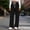 Black, variant on Liuinsasek Women's Waffle Pattern Wide Leg Pants Fashion Casual Solid Color Drawstring Elastic Waist Comfy Loose Lounge Pants Winter style with Pockets