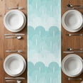 thumbnail image 4 of Table Runner 90 Inches Long for Kitchen Dining, Blue Ombre Dresser Scarf Farmhouse, Dining Table Decorations for Wedding/Parties, Farmhouse Stripes Modern Abstract Art 13 x 90 In, 4 of 8