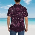thumbnail image 4 of Disketp Hawaiian Shirts for Men,Snowflakes and Hearts Print Mens Casual Short Sleeve Button Down Shirts Beach Shirt, 4 of 7
