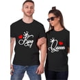 thumbnail image 1 of 1pc His & Hers Matching Couple T-Shirts - "King" & "Queen" with Heart Design, 100%, Casual Round Neck, Perfect for Valentine's Day Gift, Machine Washable Tee For Adult, Men, Women, Teen, Teenager, Ad, 1 of 7