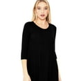 thumbnail image 4 of Women's Relexed Fit 3/4 Sleeve Round Neck A-Line Long Dress, 4 of 4