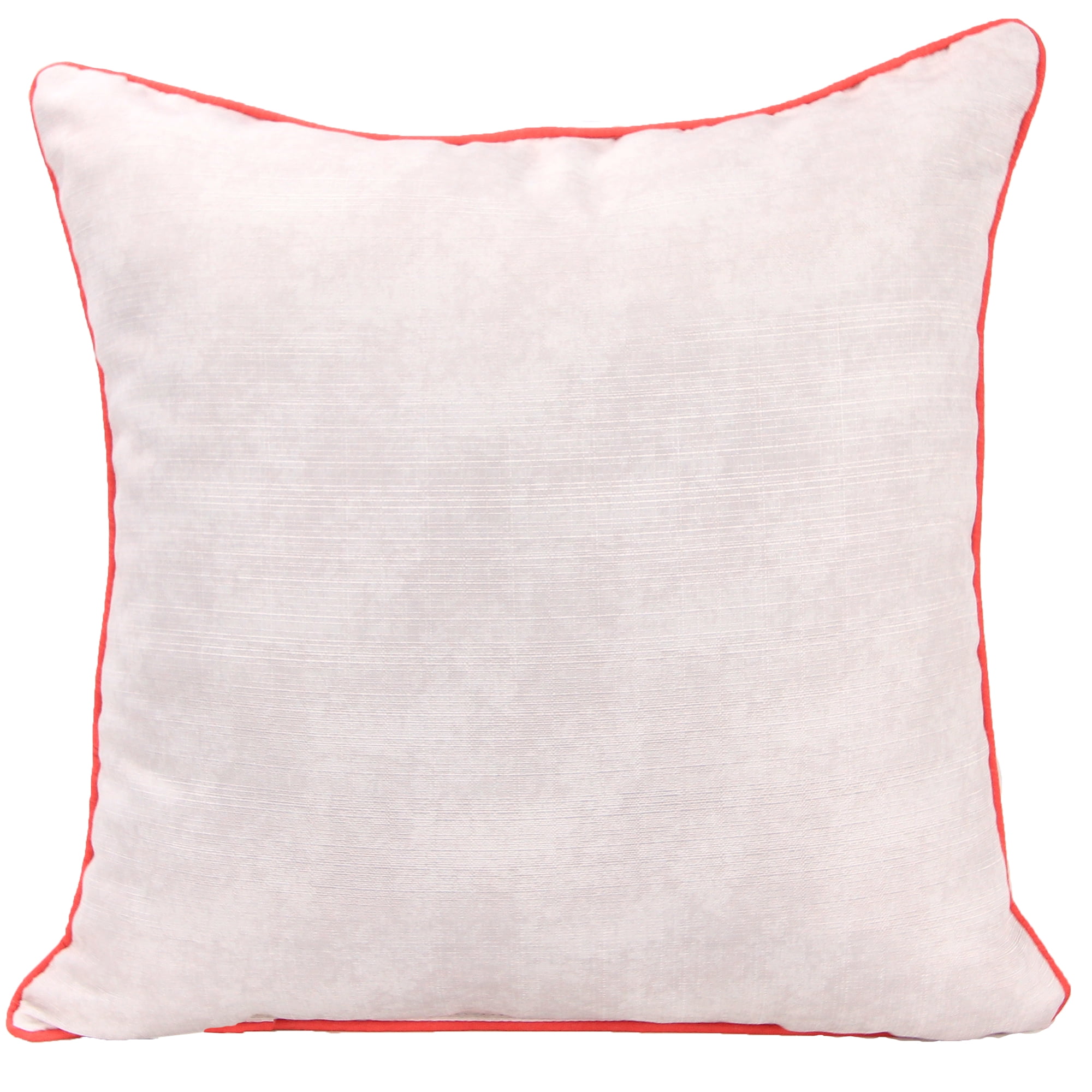 Jordan Manufacturing 20" x 20" Coral and Cream Sand Dollar Nautical Square Reversible Decorative Throw Pillow with Welt