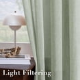 thumbnail image 2 of H.VERSAILTEX Farmhouse Natural Linen Sheer Curtains Flax Linen Blended Semi-Sheer Soft Privacy Grommet Drapes Set of 2 Panels for Bedroom , 52"x 108" ,Sage, 2 of 7