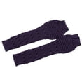 thumbnail image 2 of Fingerless Thumb Hole Long Gloves Mittens Winter Arm Warmer, 2 of 8