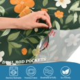 thumbnail image 4 of Yayeee Kitchen Valance Rod Pocket 54" x 18" Living Room Window Curtain, Orange Flowers, 4 of 6