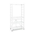 thumbnail image 2 of Origami 4 Pack Folding Steel Storage Rack, Adjustable Shelves, R2, White, 2 of 7