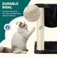 thumbnail image 3 of Einfach 14" Cat Tree Plush Hammock Tower with Sisal Scratch Post & Toy Ball for Indoor Kittens, Blue, 3 of 10