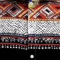 thumbnail image 4 of GUZOM Mens Boho Feather Print Short Sleeve Shirt, Relaxed Fit Button Down, Ethnic Geometric, Breathable Stretch, for Vacation Beach,Size M, 4 of 7