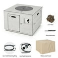 thumbnail image 2 of Gymax 34'' Square Concrete Propane Fire Pit Table w/ Lava Rocks Rain Cover 50,000 BTU, 2 of 9