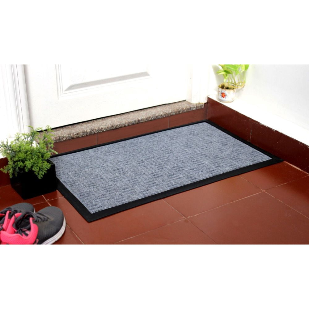 RugSmith Moulded Rubber Poly Patterned Outdoor Doormat, 18" x 30"