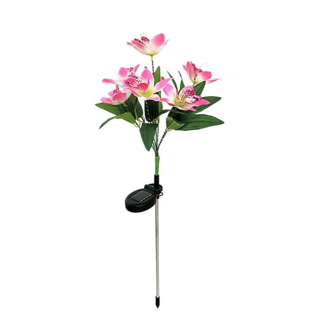 

SWSUSN Solar Lily//Orchid Lamp Outdoor Garden Patio Lamp ABS For Indoor Or Outdoor Decoration Beautiful Suitable For Outdoor People Garden Light