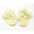 thumbnail image 7 of 3 Pairs Baby Girl Lovely Lace Ruffle Frilly Cotton Ankle Socks Newborn Warm Floor Socks 0-6M, 7 of 7