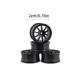 thumbnail image 4 of 4 Pieces52mm Elastic *RC Car Tires Wheel Rims Hub Lightweight Racing Tyres Good Friction On-road Crawer Assembly Accessories Ten/Black, 4 of 5
