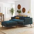 thumbnail image 4 of Modway Zoya Down Filled Overstuffed Sofa and Ottoman Set in Heathered Weave Azure, 4 of 10