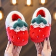 thumbnail image 2 of Unisex Winter Cozy Slippers For Girls Cartoon Fruit Design Slip Resistant Warm Indoor Bedroom Shoes Comfort For Children At Home Soft Fabric Red, 2 of 7
