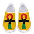 thumbnail image 1 of Doginthehole - Zapatos de malla con estampado divertido de la bandera del pueblo Oromo, zapatos planos para mujer, zapatillas informales sin cordones, estilo romaní, viajeros romaníes, 1 of 5