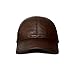 Genuine Real Lambskin Leather Unisex Baseball Cap - 100% Sheepskin Adjustable (Brown)