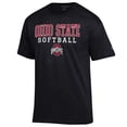 thumbnail image 2 of Men's Champion  Black Ohio State Buckeyes Softball Stack T-Shirt, 2 of 3