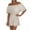 Beige, variant on Women Boho Summer Romper Casual Floral Print Off Shoulder Strapless Shorts Jumpsuits